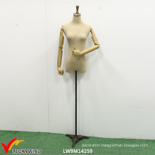 Vintage Wood/Metal Half Body Torso Female Mannequin